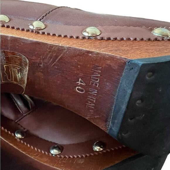 Yves Saint Laurent Vintage Close Toe Clog Geisha 90 Leather Booties EU40/US 10 - Picture 7 of 13